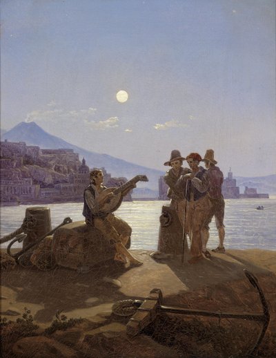 Italian Fishermen in the Port of Naples by Carl Gustav Carus